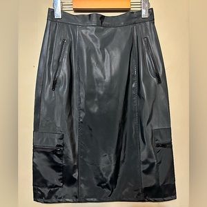 OSCAR LEOPOLD Designer Vintage PVC Zippered Skirt